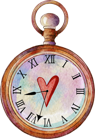 Illustration watercolor pocket watch